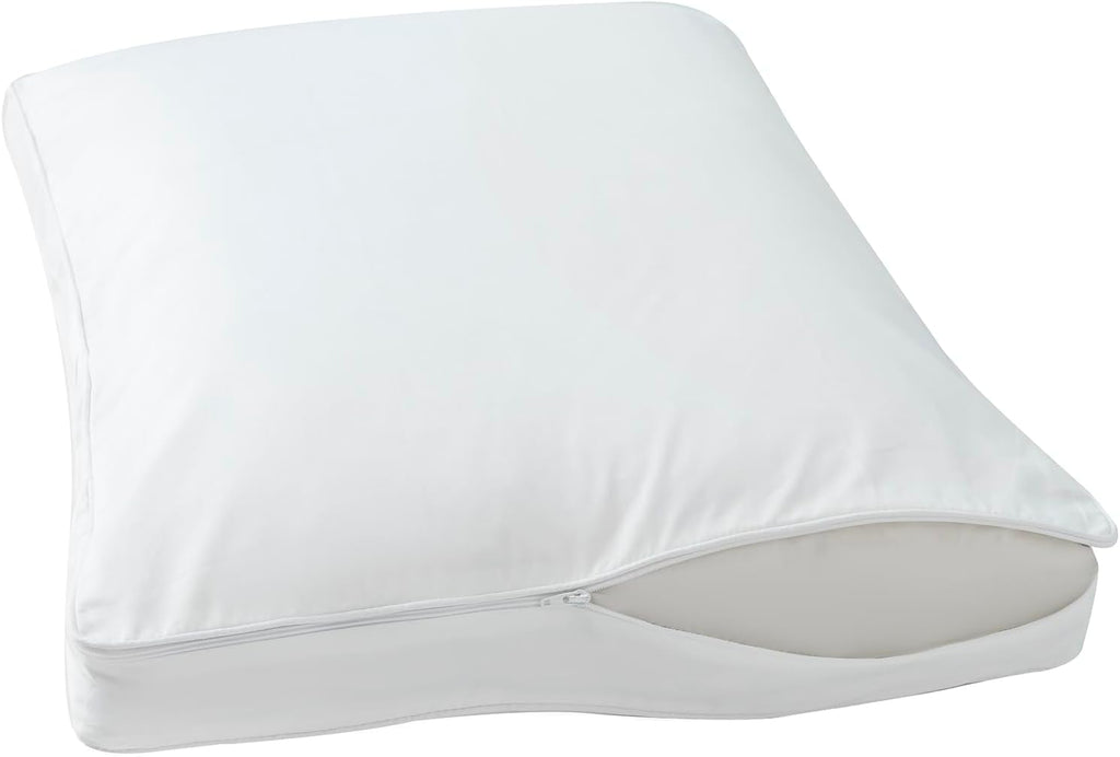 STONECREST Gusseted Pillow Protector - 1 PC, Zipper Premium Pillow Encasement Covers(600tc Sateen, Queen)