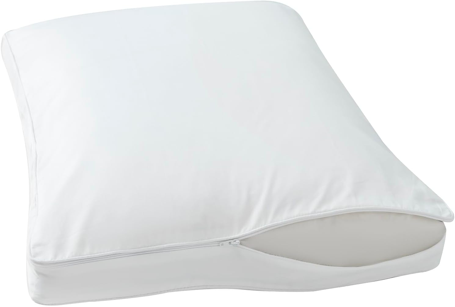 STONECREST Gusseted Pillow Protector - 1 PC, Zipper Premium Pillow Encasement Covers(600tc Sateen, Queen)
