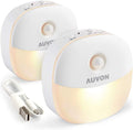 AUVON Rechargeable Battery Night Light, Mini with Motion Sensor, Warm White LED Stick-On Closet Light with Dusk to Dawn Sensor…