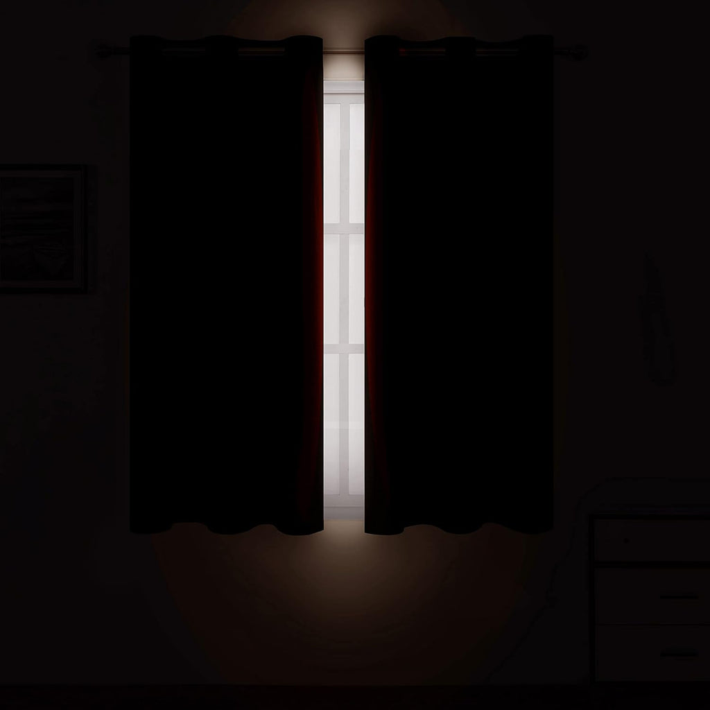 Lemomo Chocolate Brown Thermal Blackout Curtains/52 x 54 Inch/Set of 2 Panels Room Darkening Curtains for Bedroom 54 Inch silver