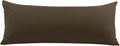 PiccoCasa Body Pillow Cover with Zipper Closure, 110 GSM Brushed Microfiber, Brown (20"x48") cotton