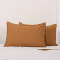 Simple&Opulence 100% Linen Pillowcases Basic Style Solid Color Set of 2, King Size Stone Washed Flax Pillow Cover Envelope Closure…