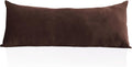 StangH Brown Velvet Body Pillow Cover 20x54 Inches, Super Soft Cozy Luxury Fuzzy Flannel Long Pillowcase with Zipper, Decorative Pillow Cas…
