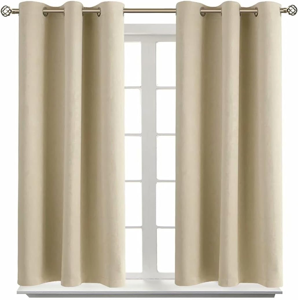 BGment Room Darkening Curtains 54 Inches Long - Grommet Thermal Insulated Drapes Window Treatment Curtains for Bedroom, 2 Panels, 38 x 54 I…