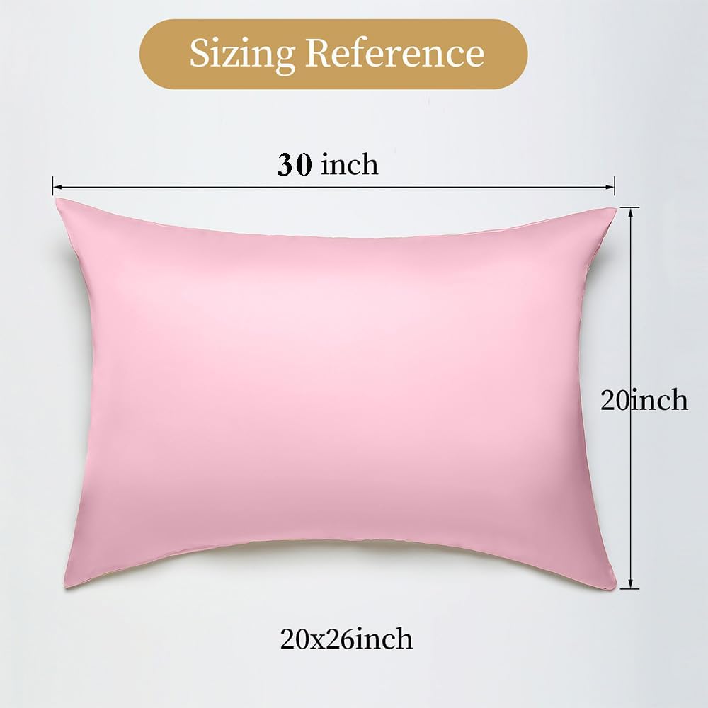 Mulberry Silk Pillowcase for Hair and Skin Queen Size 20"X 30" with Hidden Zipper, Softer Than Silk Pillow Cases Smooth Cooling Pillow…