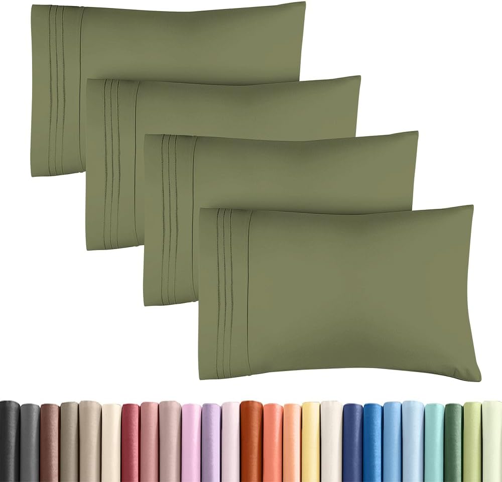 King Standard Pillow Cases Set of 4 - Soft Hotel Quality Pillowcase Covers - Comfy Bedding for Women, Men, Kids & Teens - Machine…