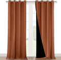 Nicetown Full Shading Curtains for Windows, Super Heavy-Duty Black Lined Blackout Curtains for Bedroom, Privacy Assured Window Treatment (B…