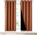 Nicetown 100% Blackout Window Curtain Panels, Full Light Blocking Drapes with Black Liner for Nursery, 72-inch Drop Thermal Insulated Drape…