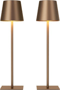 Kakanuo Brown Cordless Rechargeable Table Lamp, 2 Pack Portable Desk Lamp with 5000mAh Battery, Touch Control Stepless Dimming, for…