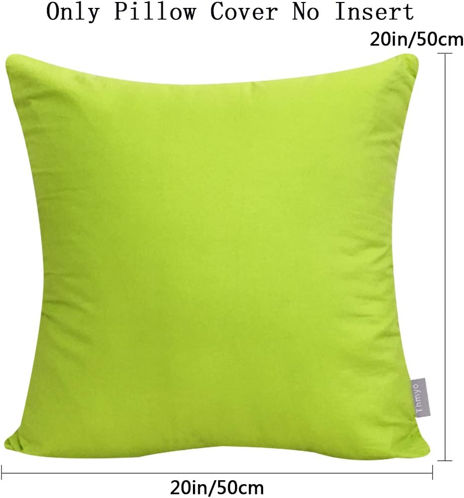 Thmyo 4-Pack 100% Cotton Comfortable Solid Decorative Throw Pillow Case, Square Cushion Cover Pillowcase Sublimation Blank Pillow Covers DI…