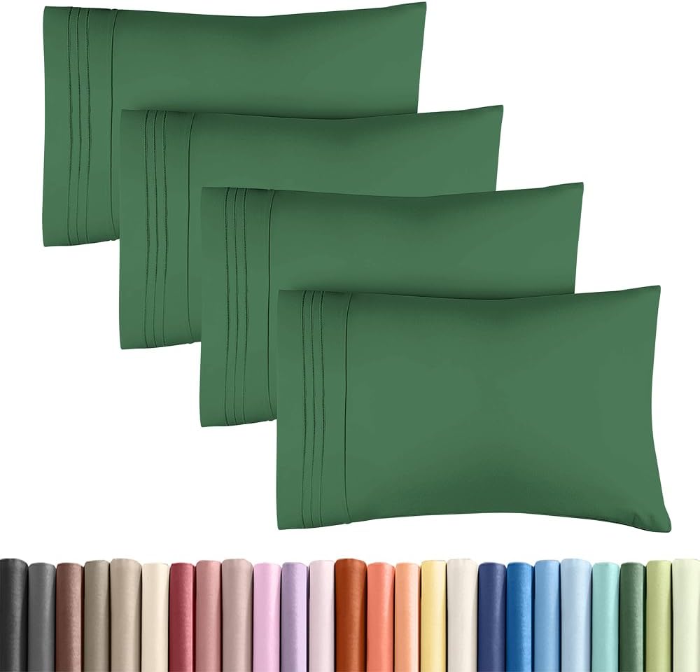 Standard Pillow Cases Set of 4 - Ultra Soft Hotel Quality Pillowcase Covers - Comfy Bedding for Women, Men, Kids & Teens - Machine…