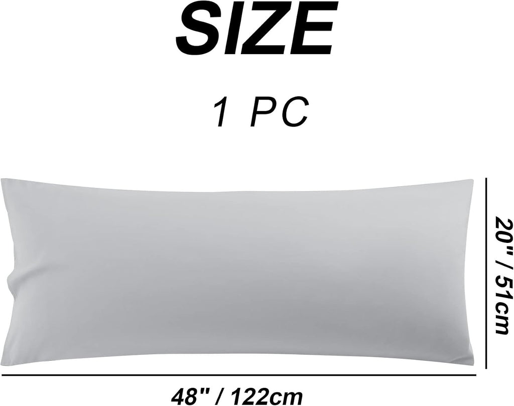 uxcell 100% Microfiber Body Pillow Cover | 1800 Thread Count Pillowcase | Soft Pillow Case with Envelope Closure | 90 GSM Ployester | No Wr…