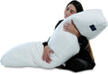 Accuratex Full Body Pillow for Adults - Hybrid Shredded Memory Foam Firm Body Pillow with Soft Fluffy Down Alternative Cotton Cover - Adjus…