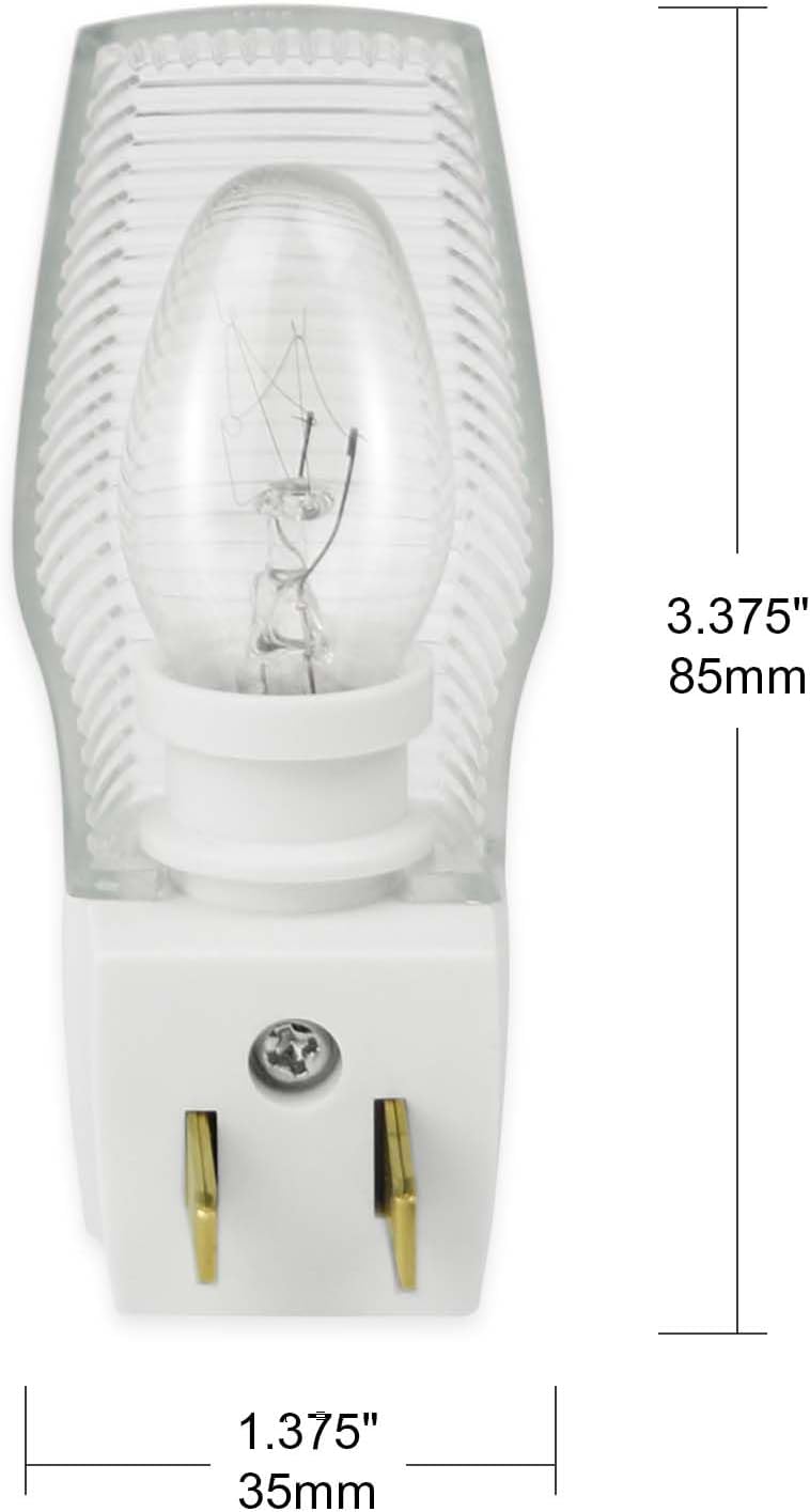 OSKOS 6 Pack Plug in Night Light with Manual On/Off Switch, 7W Incandescent Bulb Included, ETL Listed