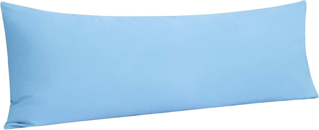 Ntbay Body Pillowcase - Brushed Microfiber 20x54 Pillowcase - Soft, Wrinkle-Free, Fade-Resistant, Stain-Resistant, Sky Blue Body Pillow Cov…