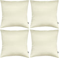 Faylapa 4 Pack Silky Satin Throw Pillow Cases Heavy Silk Satin Decorative Pillow Covers Solid Dyed Soft Pillow Cover Home Decor,20" x 20"…