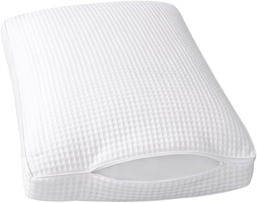 STONECREST Cooling Gusseted Pillow Protector for Memory Foam Pillow- 1 PC, Zipper Premium Gusset Pillow Encasement Covers(White, Queen)