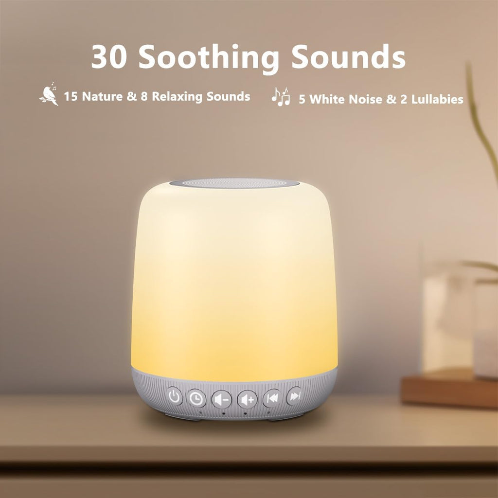 Easysleep White Noise Machine Baby Sound Machine for Sleeping with 12 Night Light Colors 30 Soothing Sounds 4 Timer Portable Sleep…