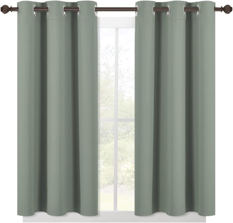NICETOWN Modern Blackout Curtains Noise Reducing, Thermal Insulated and Privacy Room Darkening Drape Panels for Boy's Guest Room Door…
