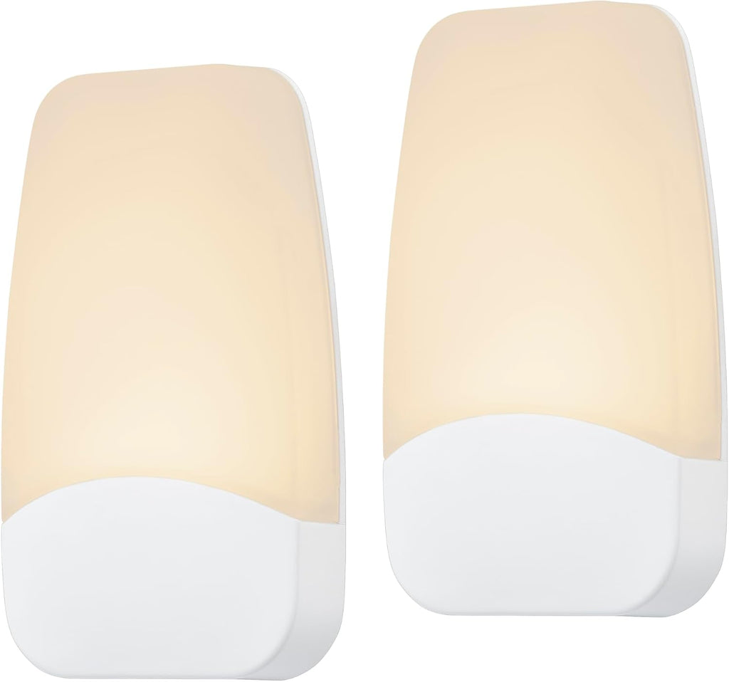 GE LED Night Lights Plug Into Wall, Dusk to Dawn Sensor, Ambient Lighting, Dorm Room Essentials, Nightlight for Bedroom, Bathroom Decor…
