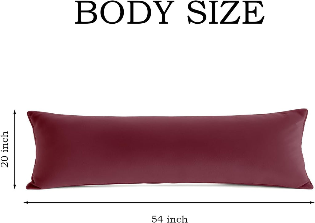 QJFabricCO Q&J Fabric Co. Body Pillow Pillowcase Set of 2, Brushed Microfiber 20x54 Pillow Cases, Soft, Wrinkle-Free, Fade-Resistant, Pillow…