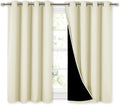 Nicetown Room Warming Curtains, Bedroom Full Blackout Panels, Super Thick Insulated Window Covers, Complete Blackout Draperies with Black L…