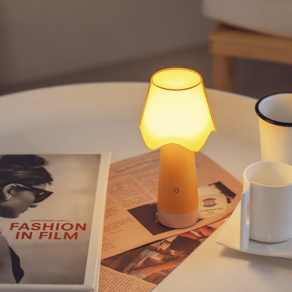 Owlpack Fungo Cordless LED Lamp with Adjustable Dimmer - Orange