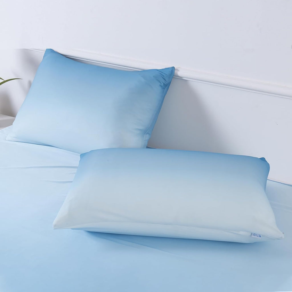 Luxear Cooling Pillow Cases, 2 Pack King Size Arc-Chill Q-max > 0.5 Gradient Cool Pillowcases for Hair Skin, Breathable Silky Cooling Summer…
