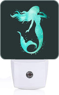 Groovy Mermaid Night Light, Plug-in Nightlights Auto Sensor Night Lamp Dusk-to-Dawn Lamp Home Decor for Nursery Children Girls Boys