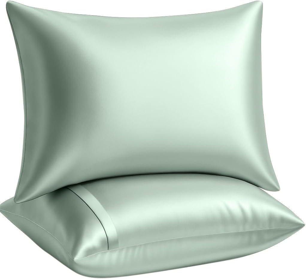 Blissford Satin Pillowcase with Zipper, for Hair and fabric comfort, Feels Soft and Cool Like a Silk Pillowcase, Satin Pillow Cases 2…