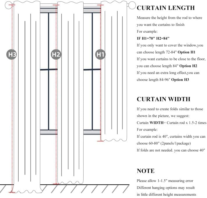 Qjmydeco Nursery Curtains Neutral Blackout, Floor to Ceiling Track Privacy Curtains for Large Windows Room Divider Ecru Faux Linen Drapes 1…
