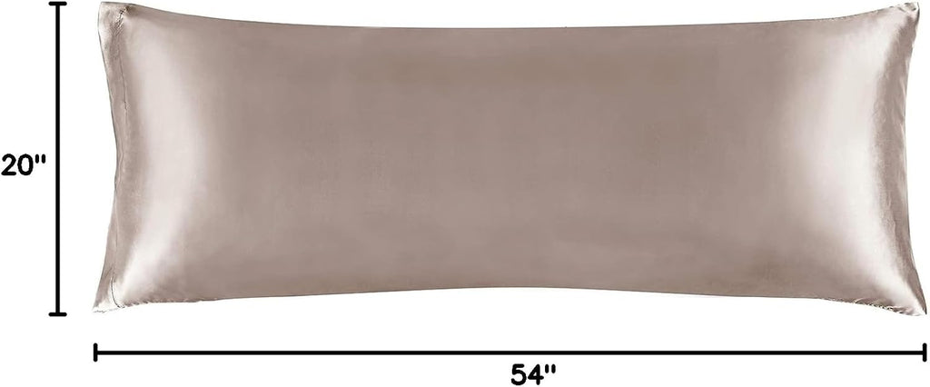 Bedelite Satin Body Pillow Cover, Super Soft and Cooling Body Pillow Pillowcase for Hair and Skin, Breathable Silky Full Long Pillowcase Co…