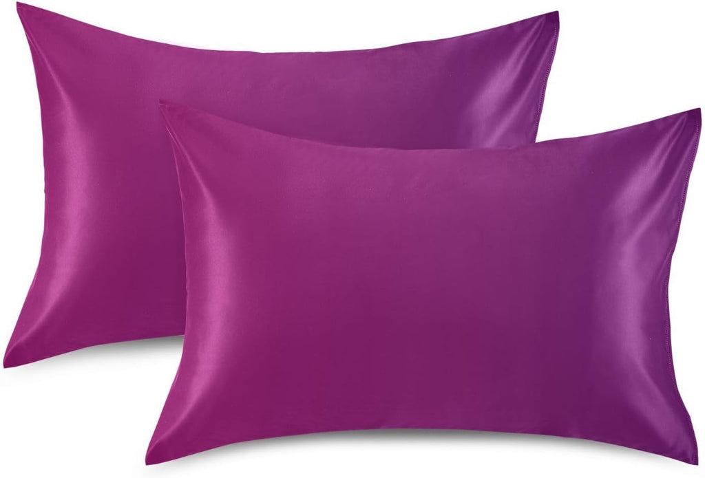 Purple Gradient Color Pillow Covers Silk Pillowcase for Hair and Skin with Envelope Closure Satin Pillowcase King Size Pillow Case for…