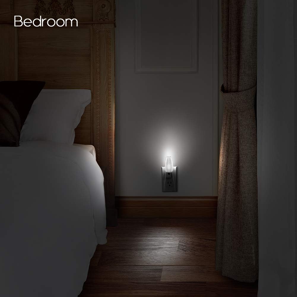 Emotionlite Plug in Night Light, Neutral White LED Nightlight, Dusk to Dawn Sensor, Kids, Nursery, Bedroom, Bathroom, Hallway, Stairs…