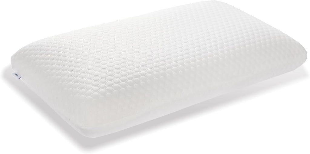 Csdlf Memory Foam Bed Pillows, Pillow for Side and Back Sleeper, Pillow for Neck, Washable Removable Cover, Soft, White (Queen) White
