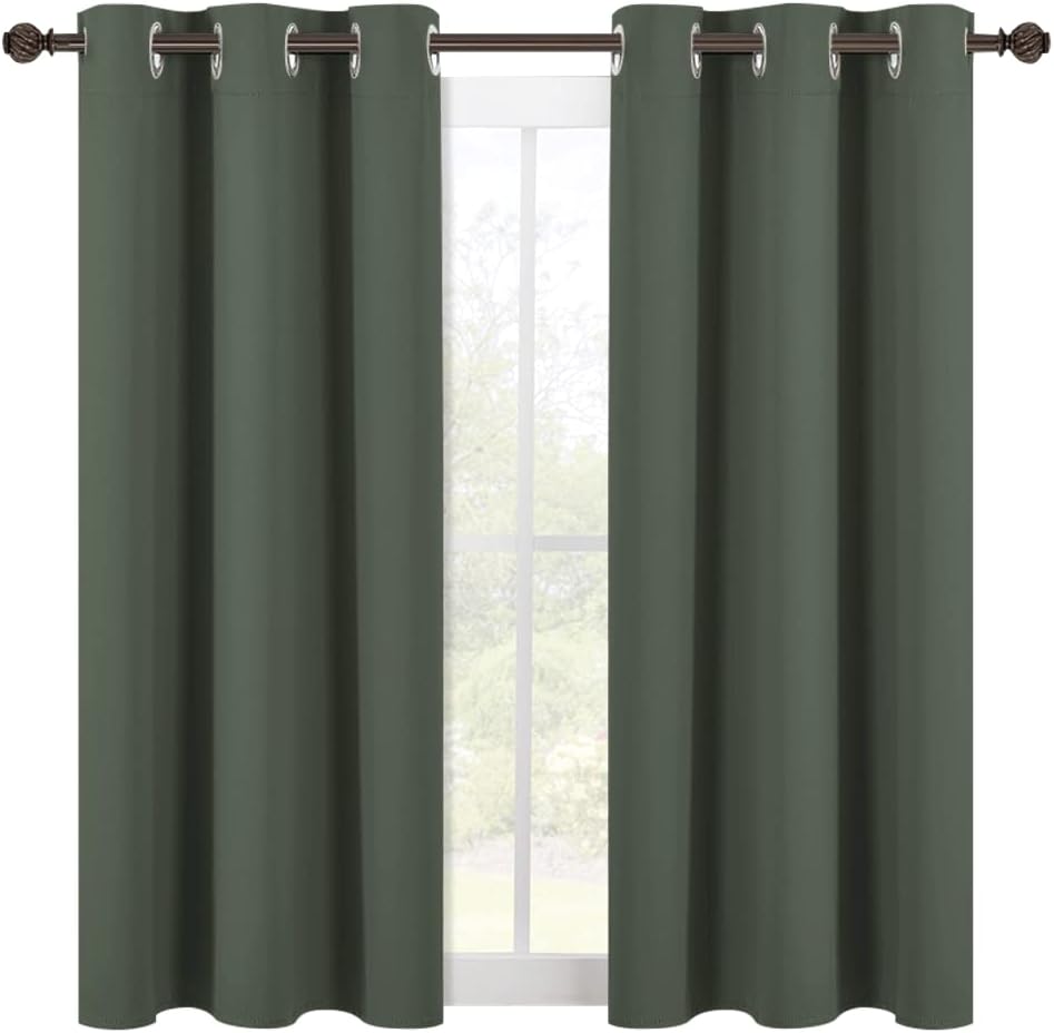 NICETOWN Shack Blackout Curtains 54 inches Long, Thermal Insulated and Privacy Room Darkening Drape Panels for Boy's Guest Room Door…