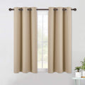 NICETOWN Room Darkening Draperies Window Curtain Panels, Thermal Insulated Grommet Room Darkening Curtains for Bedroom (Biscotti Beige, 2…