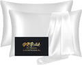 Home Silk Pillowcase 2 Pack, Natural Mulberry Silk Pillow Cases, Anti Acne Silk Pillowcase for Hair and Skin, King Size Silk Satin Pillowca…