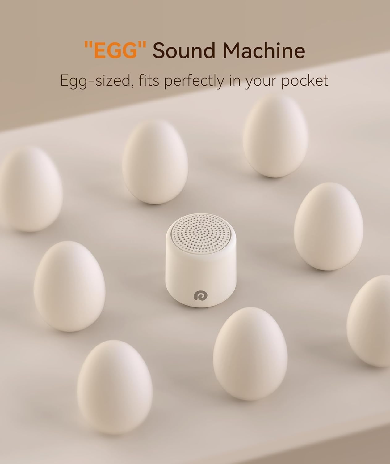 Dreamegg Sound Machine - Portable Sound Machine for Baby & Adults, 16 Soothing Sounds, Timer