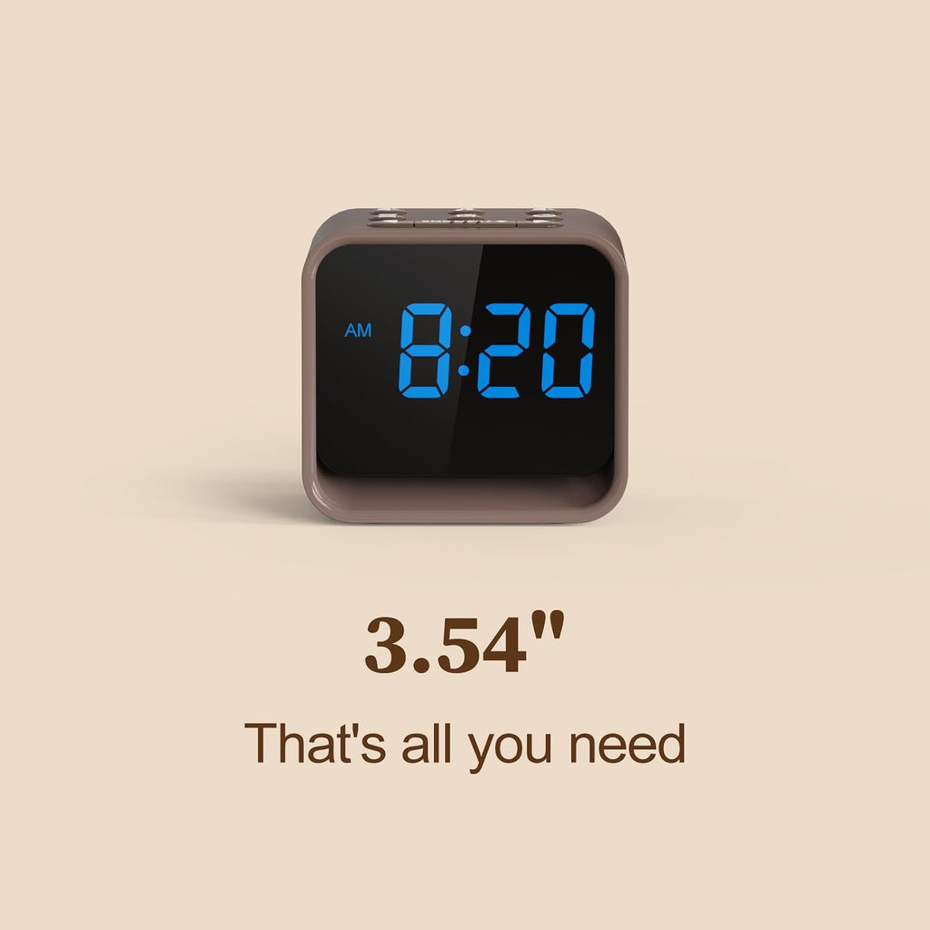 Housbay Wooden Sound Machine Alarm Clock for Bedrooms - Gentle Wake-Up with Birdsong, White Noise for Sleeping, Small Digital Clock for…
