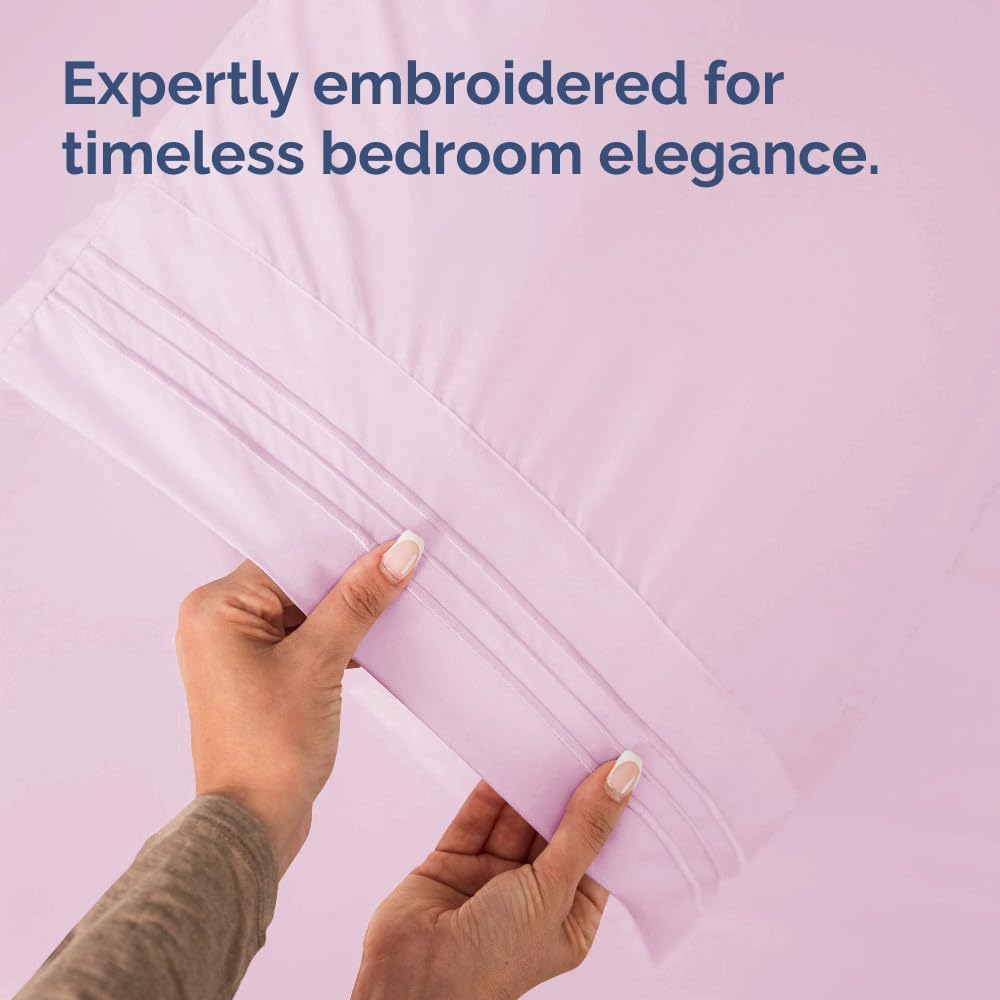 King Pillow Cases Set of 2 - Ultra Soft Hotel Quality Pillowcase Covers - Comfy, Cozy, Cooling & Wrinkle Free - Shrink, Stain & Fade…