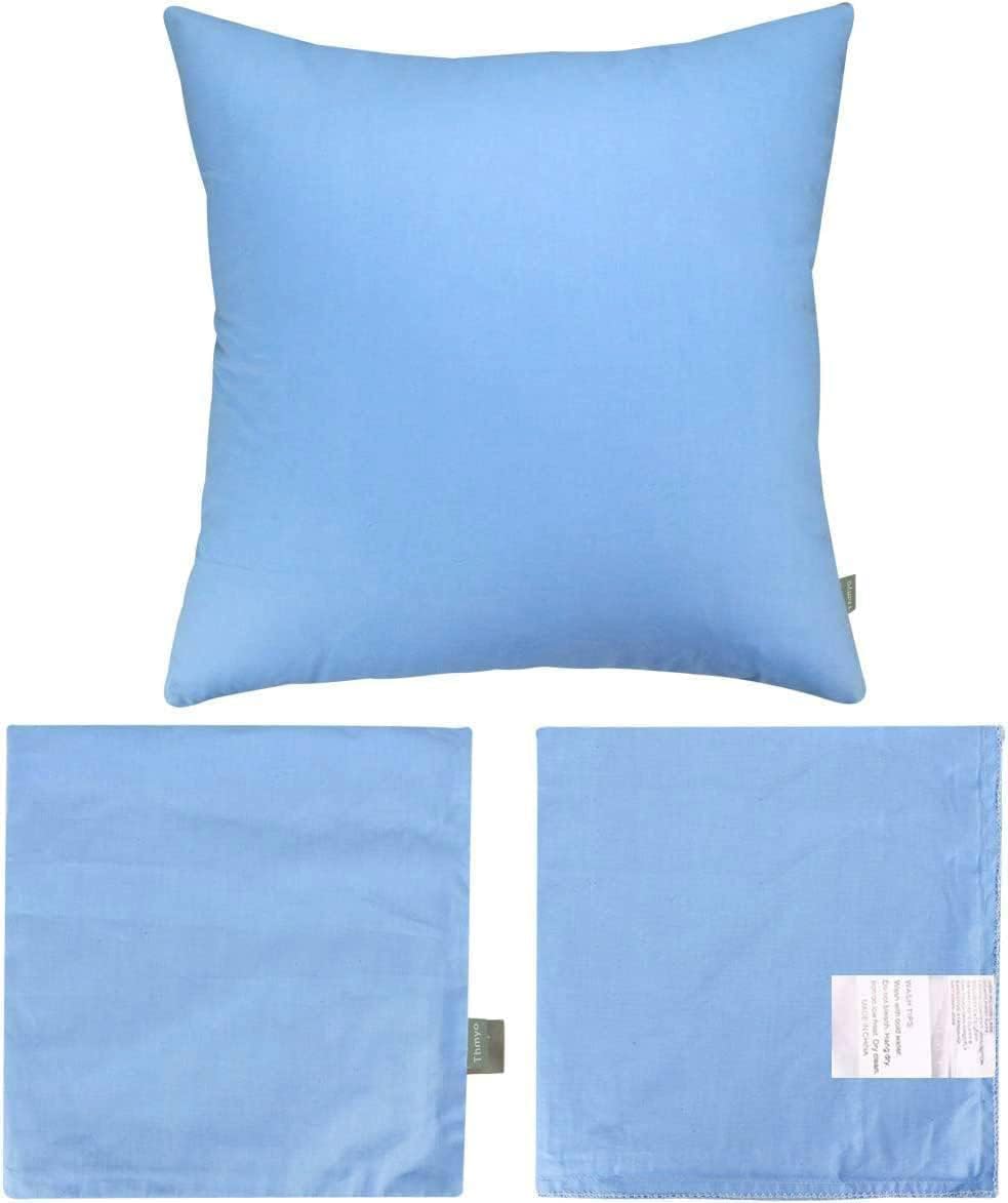 Thmyo 4-Pack 100% Cotton Comfortable Solid Decorative Throw Pillow Case, Thmyo Square Cushion Cover Pillowcase Sublimation Blank Pillow Cove…