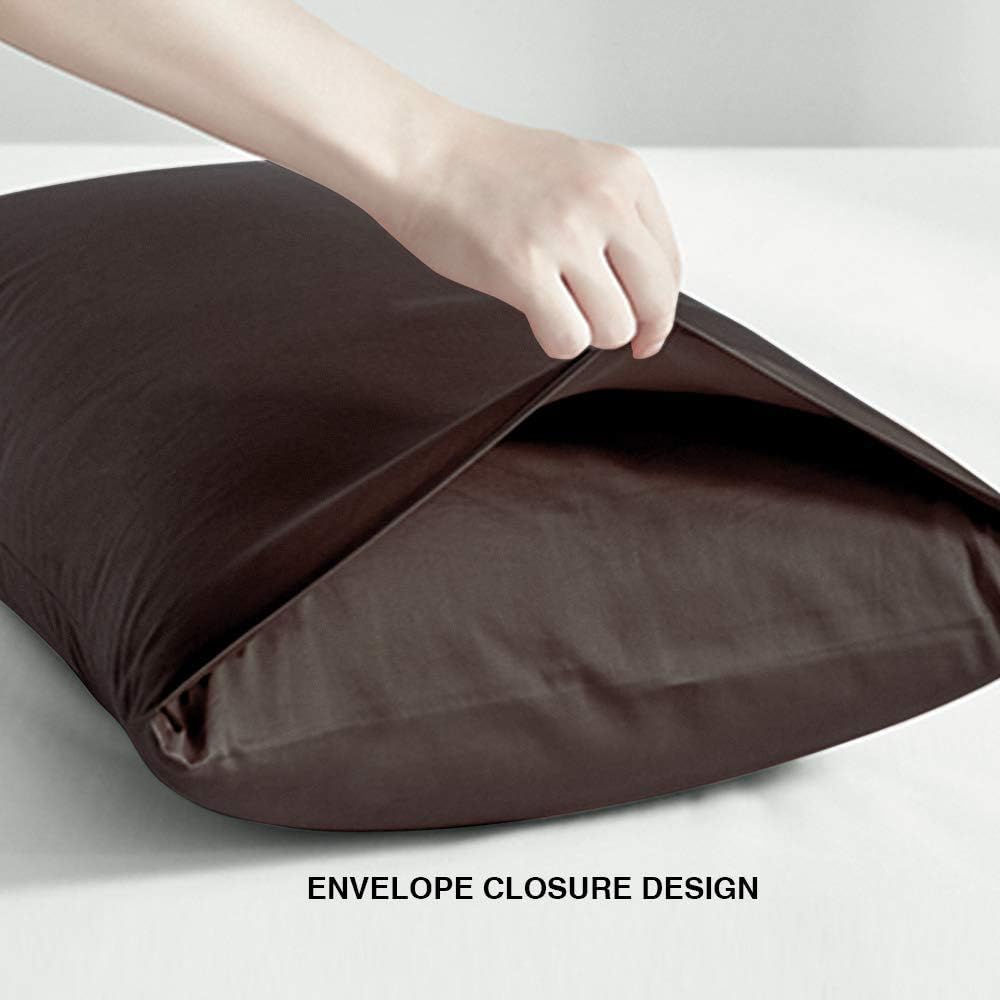 FLXXIE Pillow Cases Standard Size, Soft Microfiber Pillow Covers with Envelope Closure, Wrinkle, Stain Resistant Pillowcases, 2 Piece…