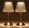 Nusogon 2 Pack Cordless Crystal Table Lamps, Premium Rechargeable Touch Lamps with 3 Color Dimmable Lighting for Bedroom, Nightstand…