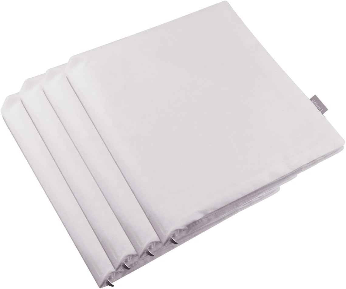 Thmyo 4-Pack 100% Cotton Comfortable Solid Decorative Throw Pillow Case Square Cushion Cover Pillowcase Sublimation Blank Pillow Covers DIY…