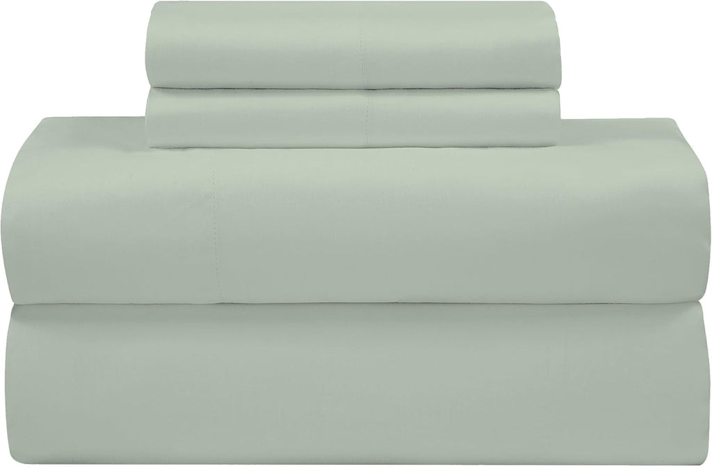 Royalelinens ROYALE LINENS Bamboo Viscose Queen Sheet Set - Cooling Bed Sheet Set - 1 Fitted, 1 Flat & 2 Pillowcase - Fits Up to 16" - Orga…