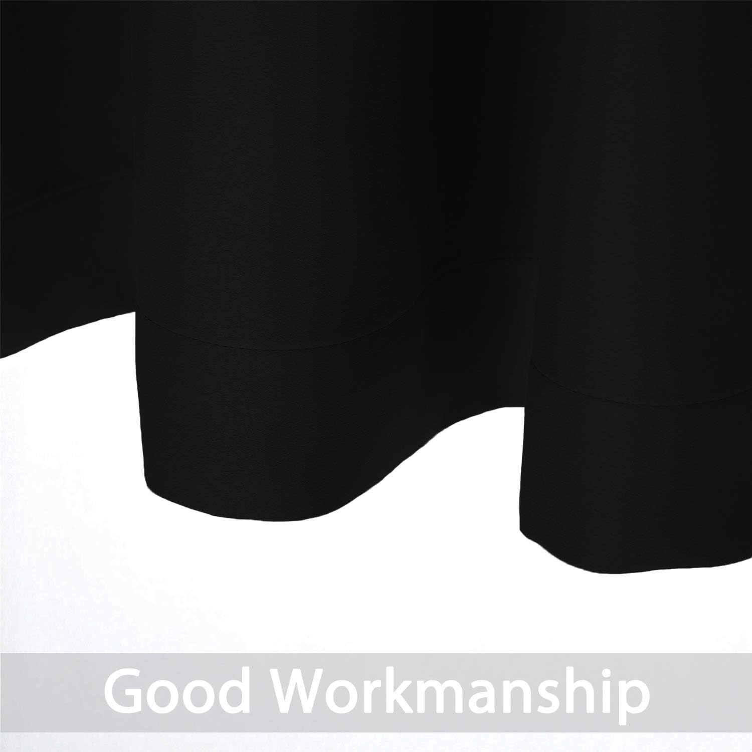 Yakamok Functional Thermal Insulated Eyelet Top Room Darkening Curtain Panels, Energy Efficient Kitchen Grommet Top Curtains for Short…