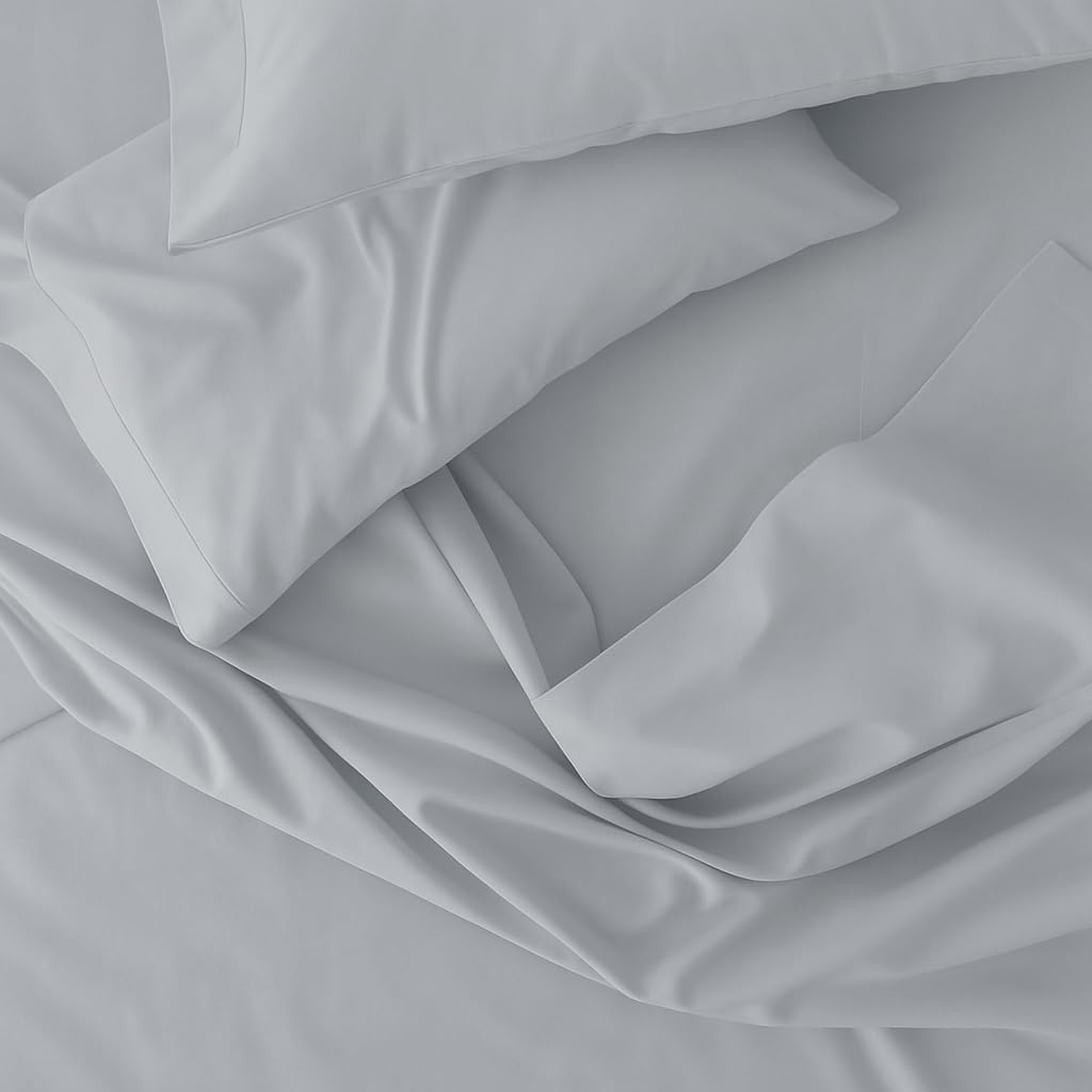 Perupima Peru Pima 415 Thread Count Percal Twin XL Sheet Set - 100% Peruvian Pima Cotton, 3 Piece (Flat, Fitted, 1 Pillowcase) - Cooling, C…