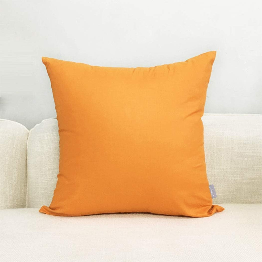 Thmyo 4-Pack 100% Cotton Comfortable Solid Decorative Throw Pillow Case Square Cushion Cover Pillowcase Sublimation Blank Pillow Covers Hal…