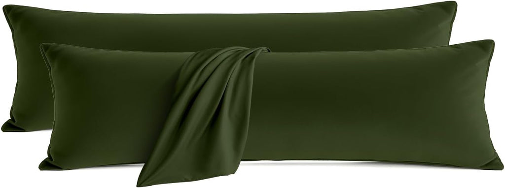 QJFabricCO Q&J Fabric Co. Body Pillow Pillowcase Set of 2, Brushed Microfiber 20x54 Pillow Cases, Soft, Wrinkle-Free, Fade-Resistant, Pillow…